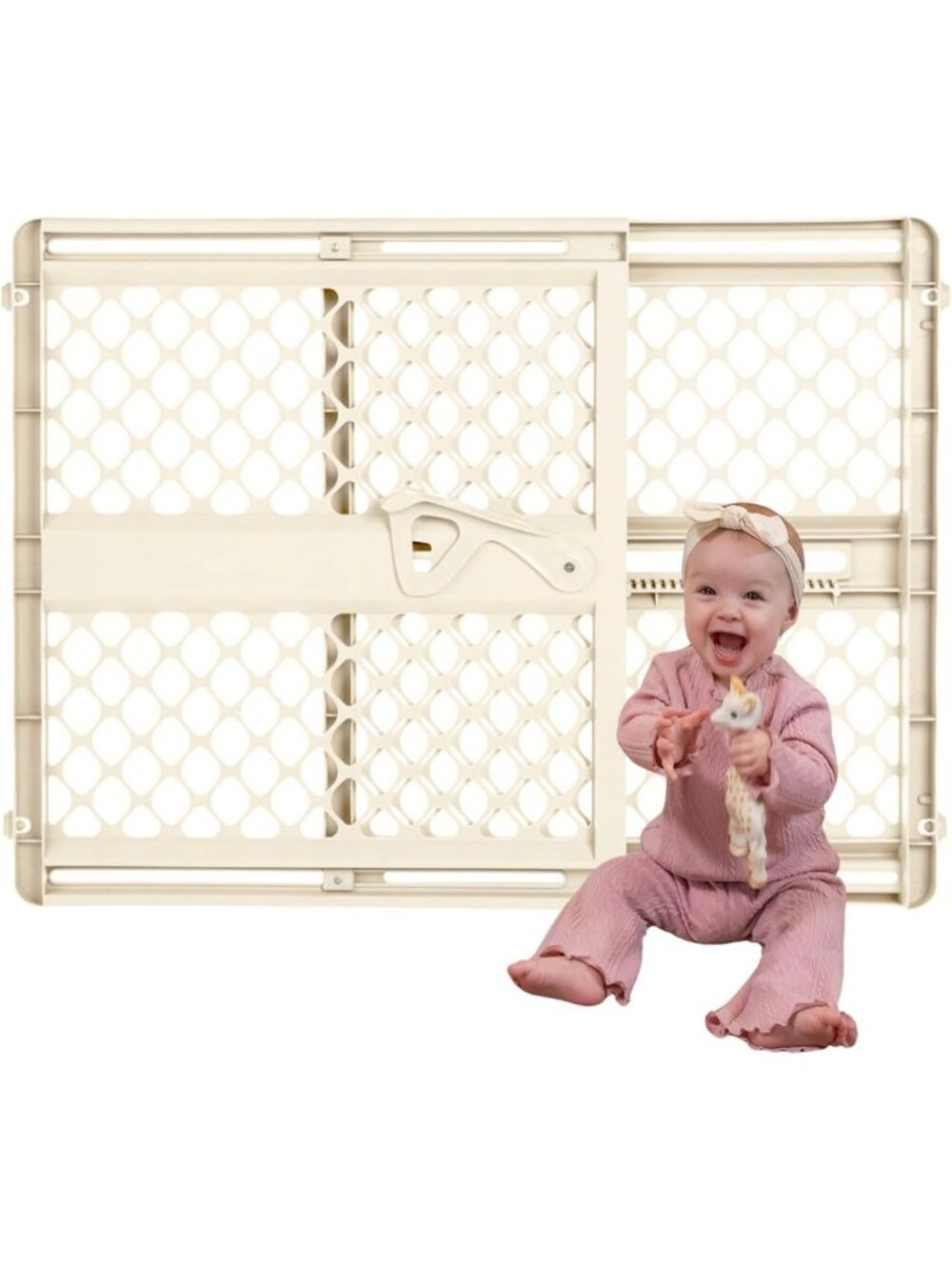 Adjustable Baby Gate for Stairs & Doorways - Indoor Safety Gate 26-42" Wide
